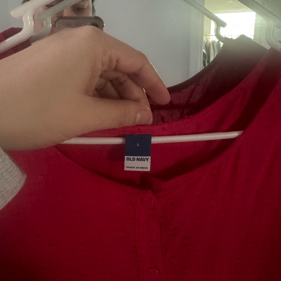 LIKE NEW Old Navy Puff-Sleeve Button Front Tiered Midi Swing Dress - Picture 4 of 4